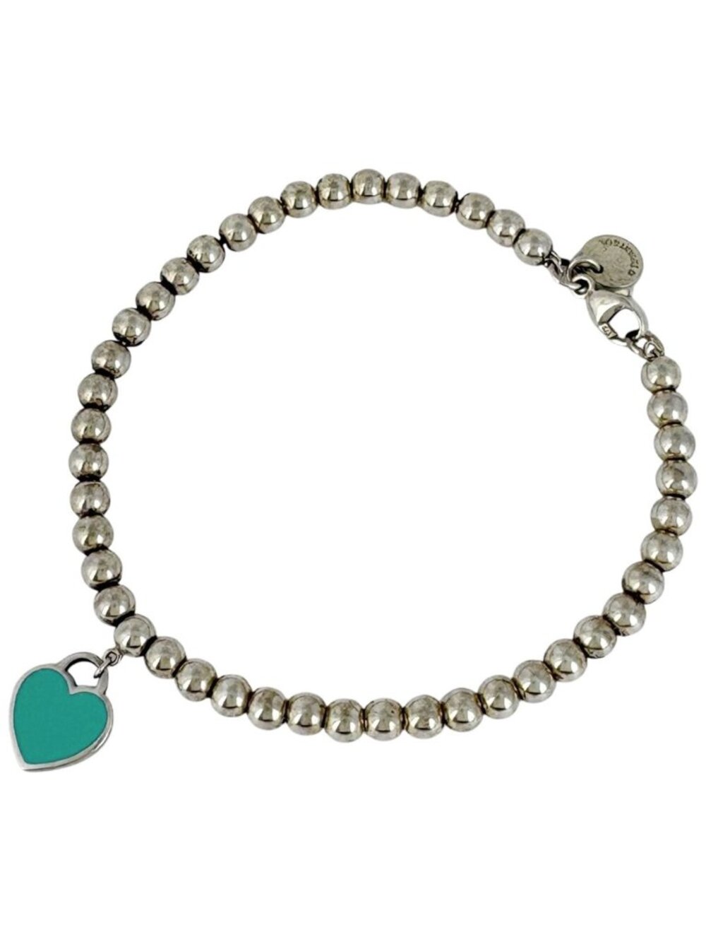 Tiffany & Co Return to Tiffany Mini Heart Bracelet Ball Chain 925 Sterling